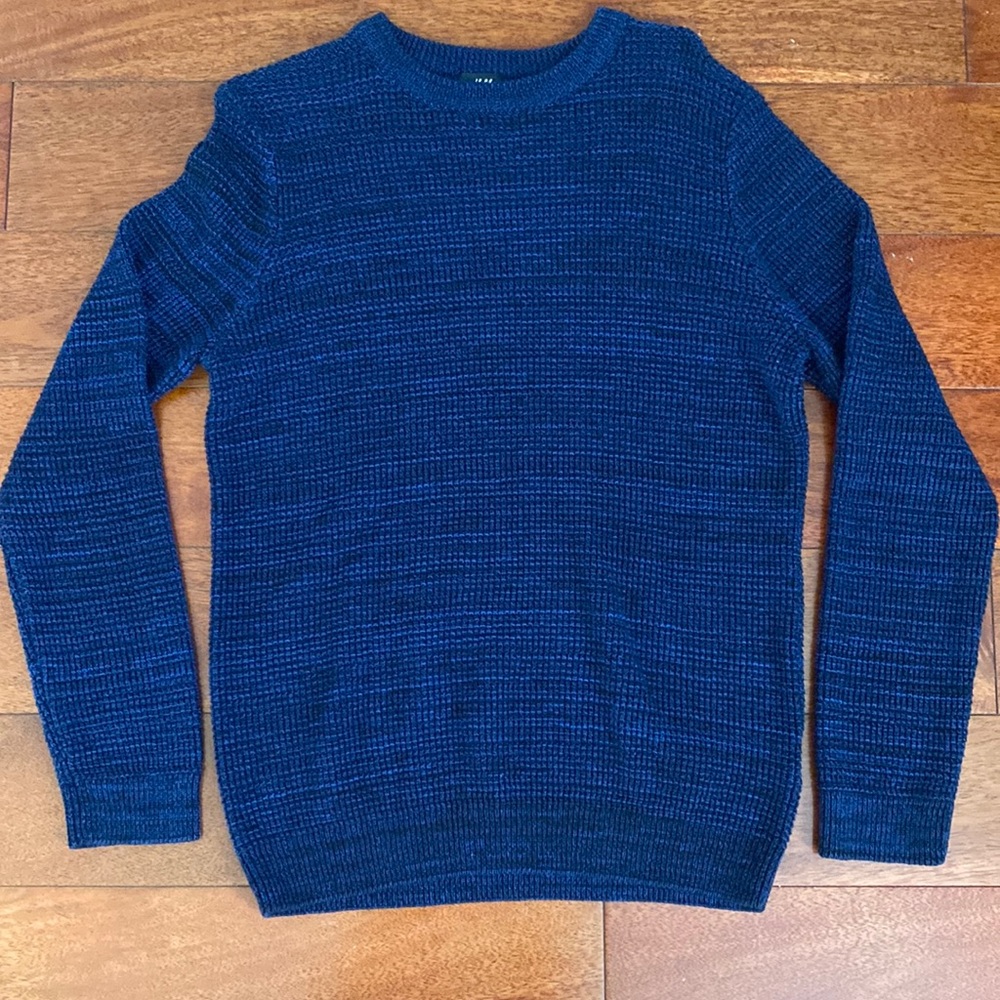 Blue Black Knit Crewneck sweater H&M